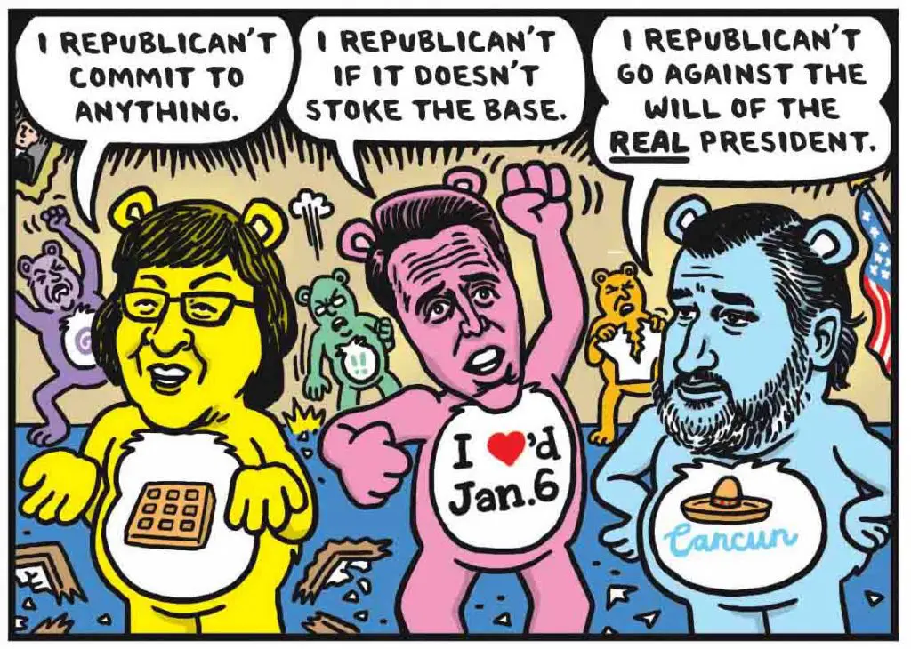 Ward Sutton cartoon on the Don't Care Bears Republican'ts 3