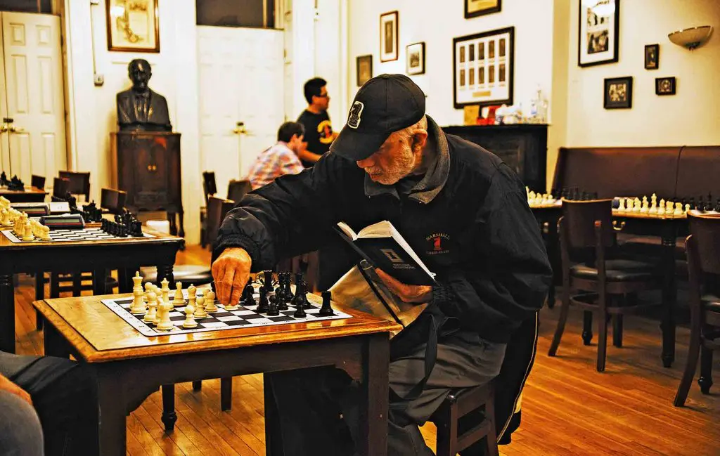 2022 Village Voice article by Anna Betts about the Marshall Chess Club in Manhattan