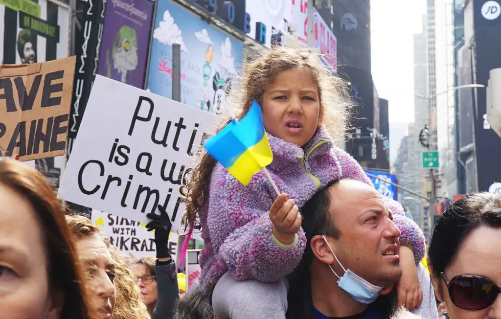 Village Voice article on Protests against Russian invasion of Ukraine