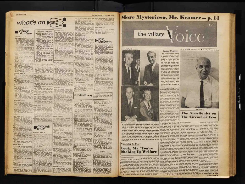 From the Village Voice Archive: In 1966 Marlene Nadle interviews Nathan Rappaport who provided abortions when it was mostly illegal in 1966.