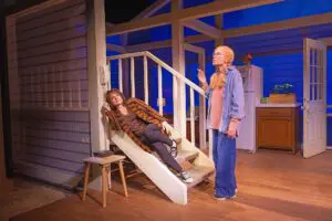 Patti LuPone and Mia Farrow in the Broadway play, "The Roommate."