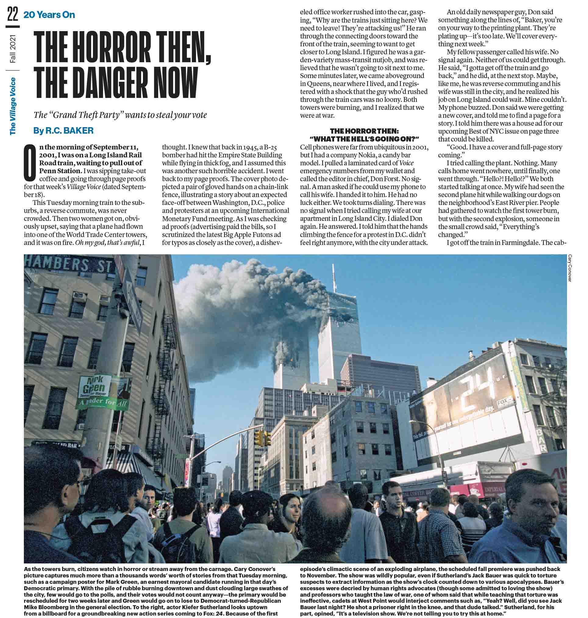 R.C. Baker writes about 9/11 then and how the "Grand Theft Party" wants to steal your vote now