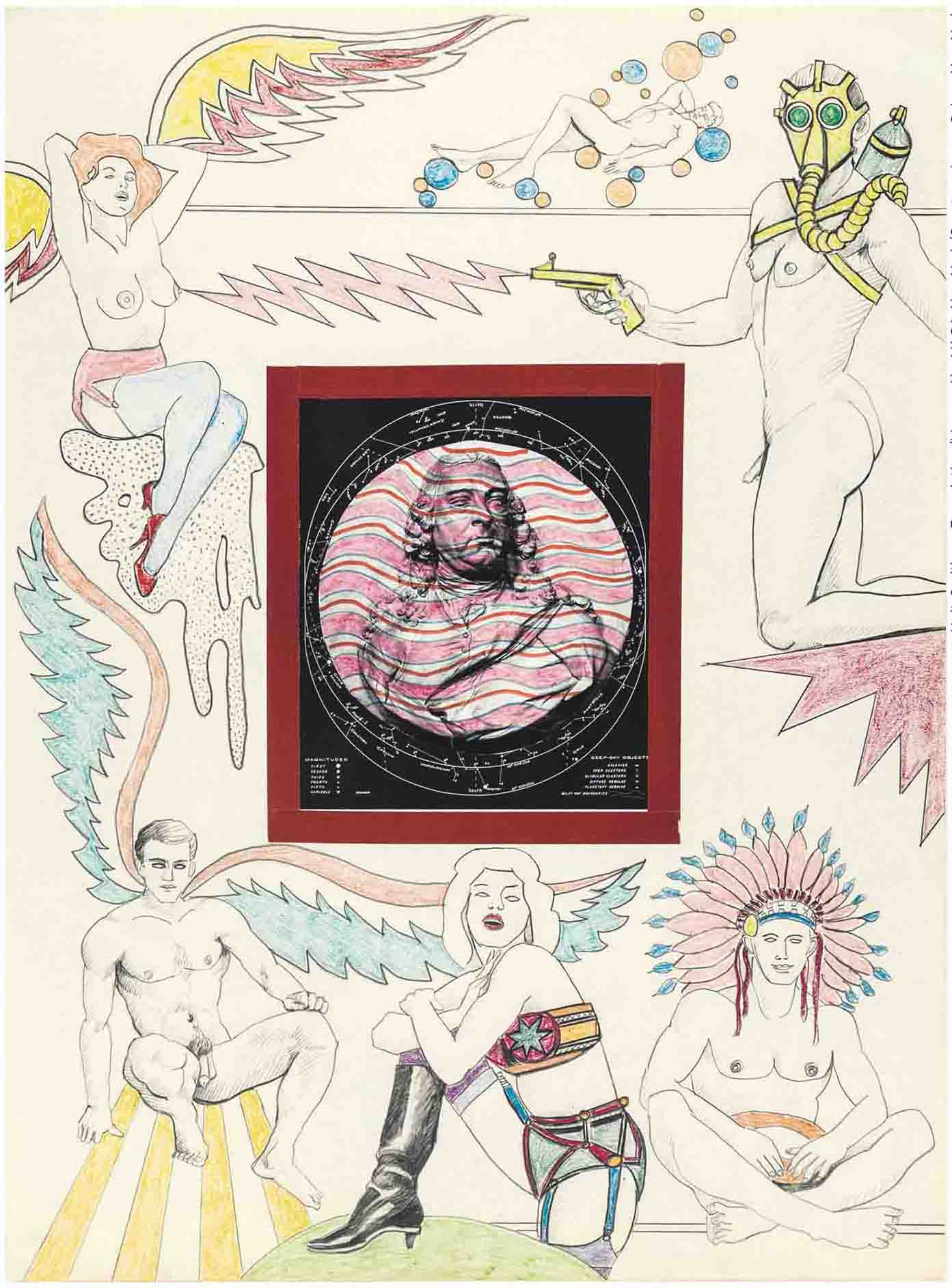 Village Voice article about pop-style drawings by Robert Smithson in the years before he became a seminal land artist.