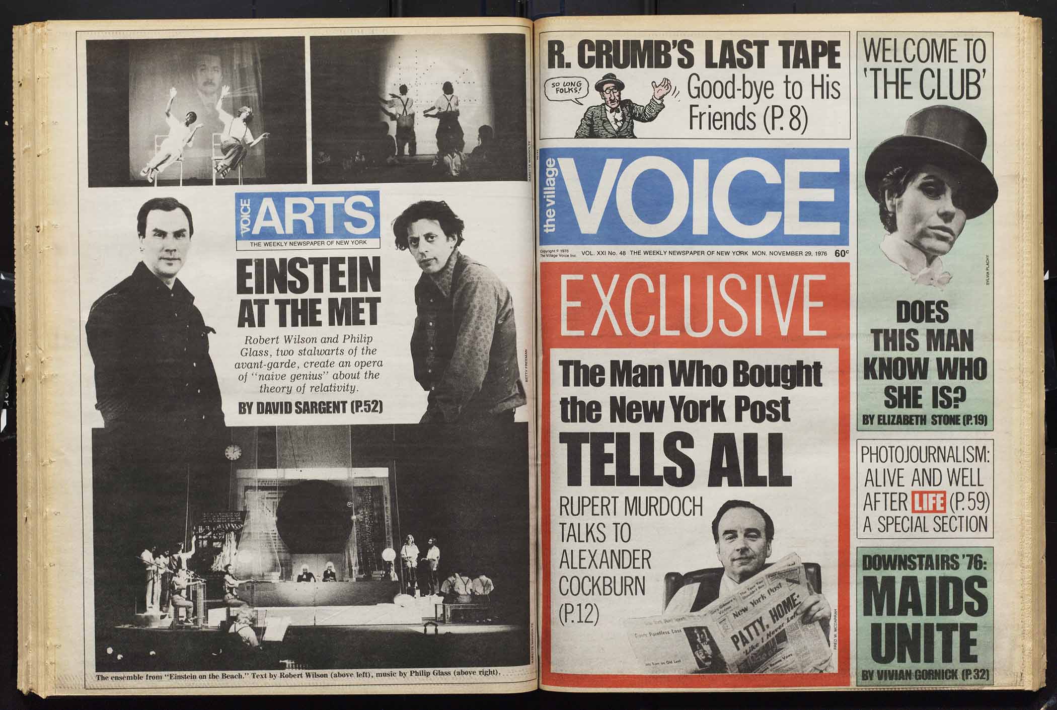 Village Voice article about the graphic designer Milton Glaser's 1970s tenure as the Voice's Art Director.