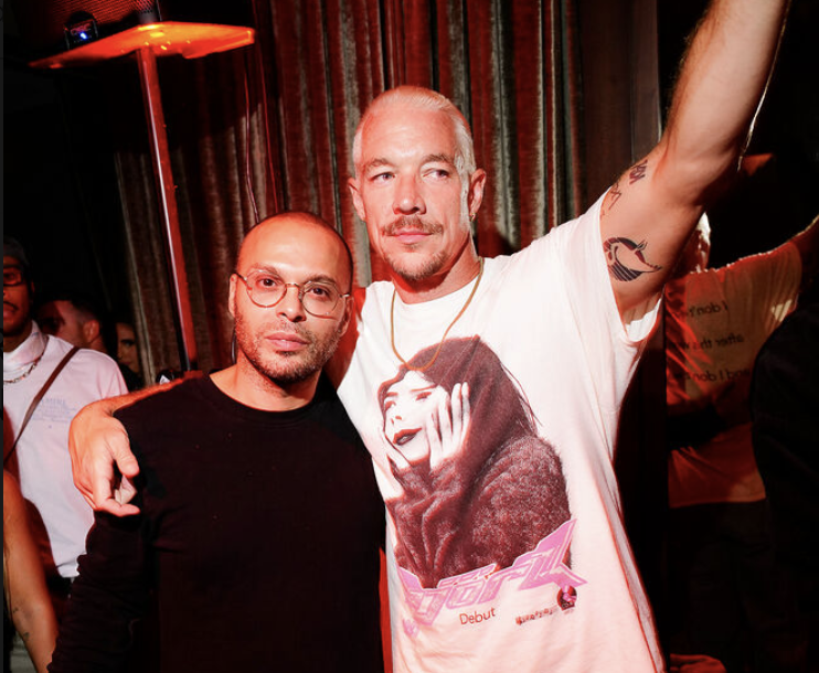 Richie Akiva with Diplo at Flaunt at The Ned