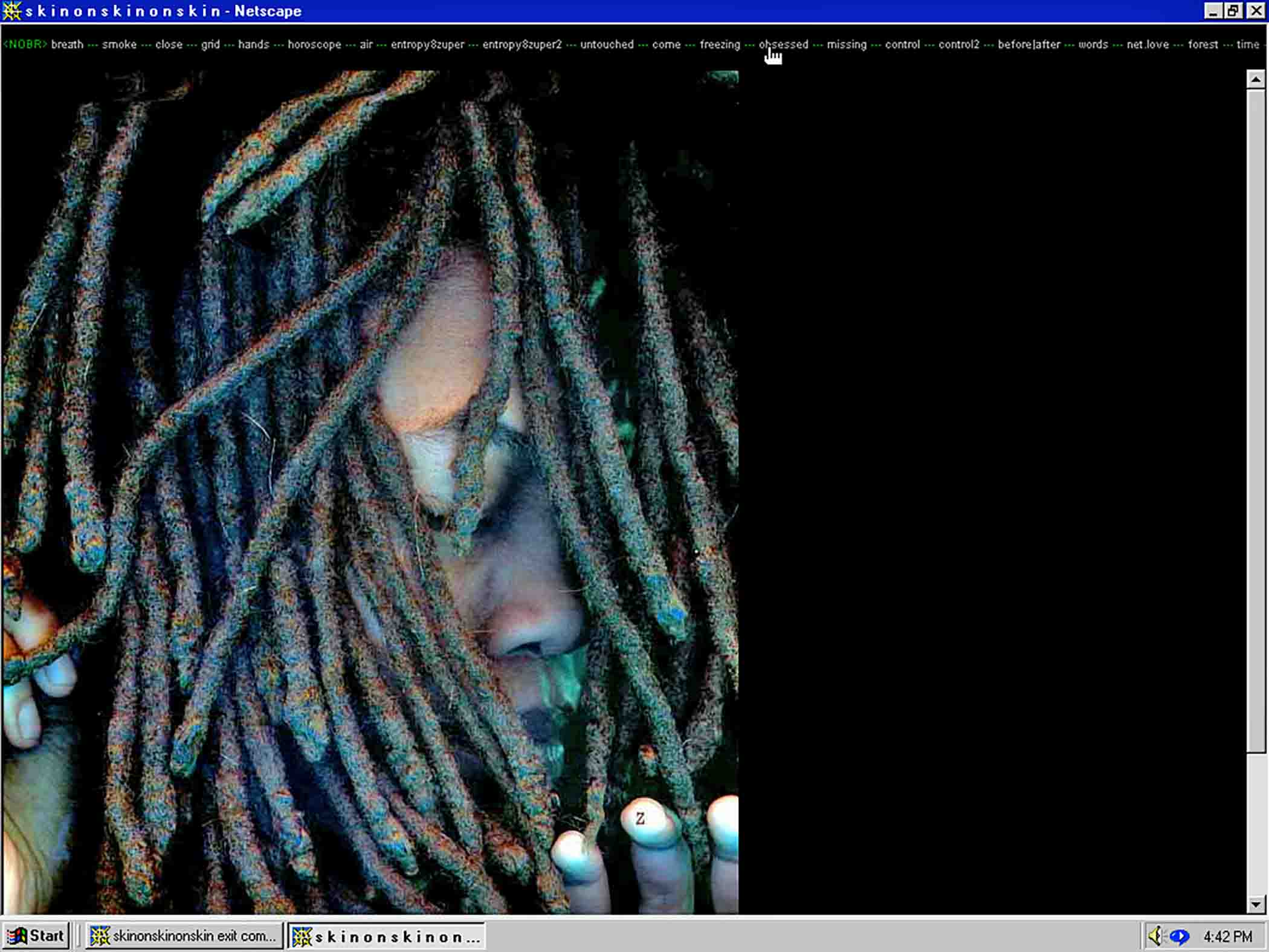 Image from Auriea Harvey's survey at The Musuem of the Moving Image in Astoria, Queens.