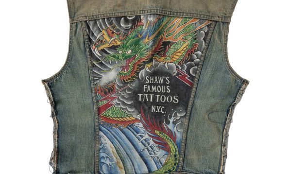 A hand-painted denim jacket by Jonathan Shaw, ca. 1980s.