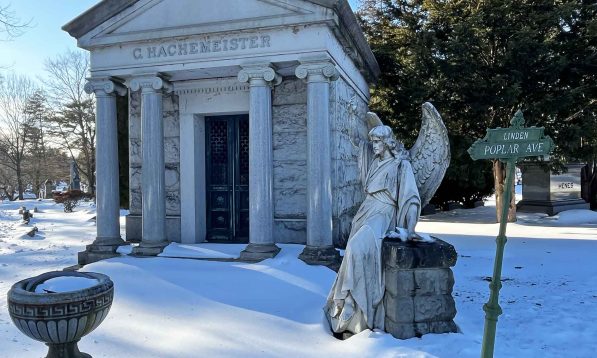 Waiting on a sylvan lane.