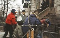 Denzel Washington in Spike Lee’s “Malcolm X.” This famous “double dolly” shot made it appear that the character was floating through Washington Heights, near the Audubon Ballroom, where Malcolm X was assassinated in 1965.