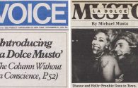 L: The cover blurb that launched a thousand gossip columns. R: Photographer Sylvia Plachy accompanied Musto on his inaugural plunge into the NYC demimonde.