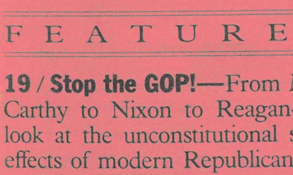 Archive article about the roots of Republican anti-democracy tendencies.